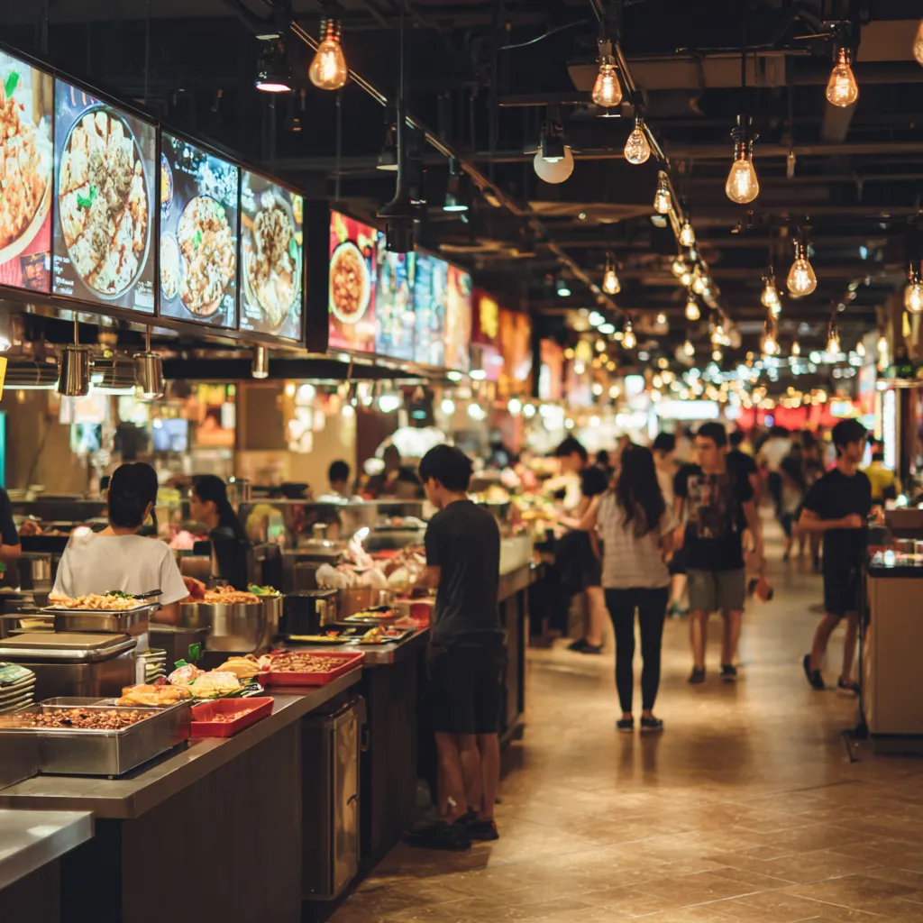 Walk a few minutes: kopitiams, bakeries and specialist stalls