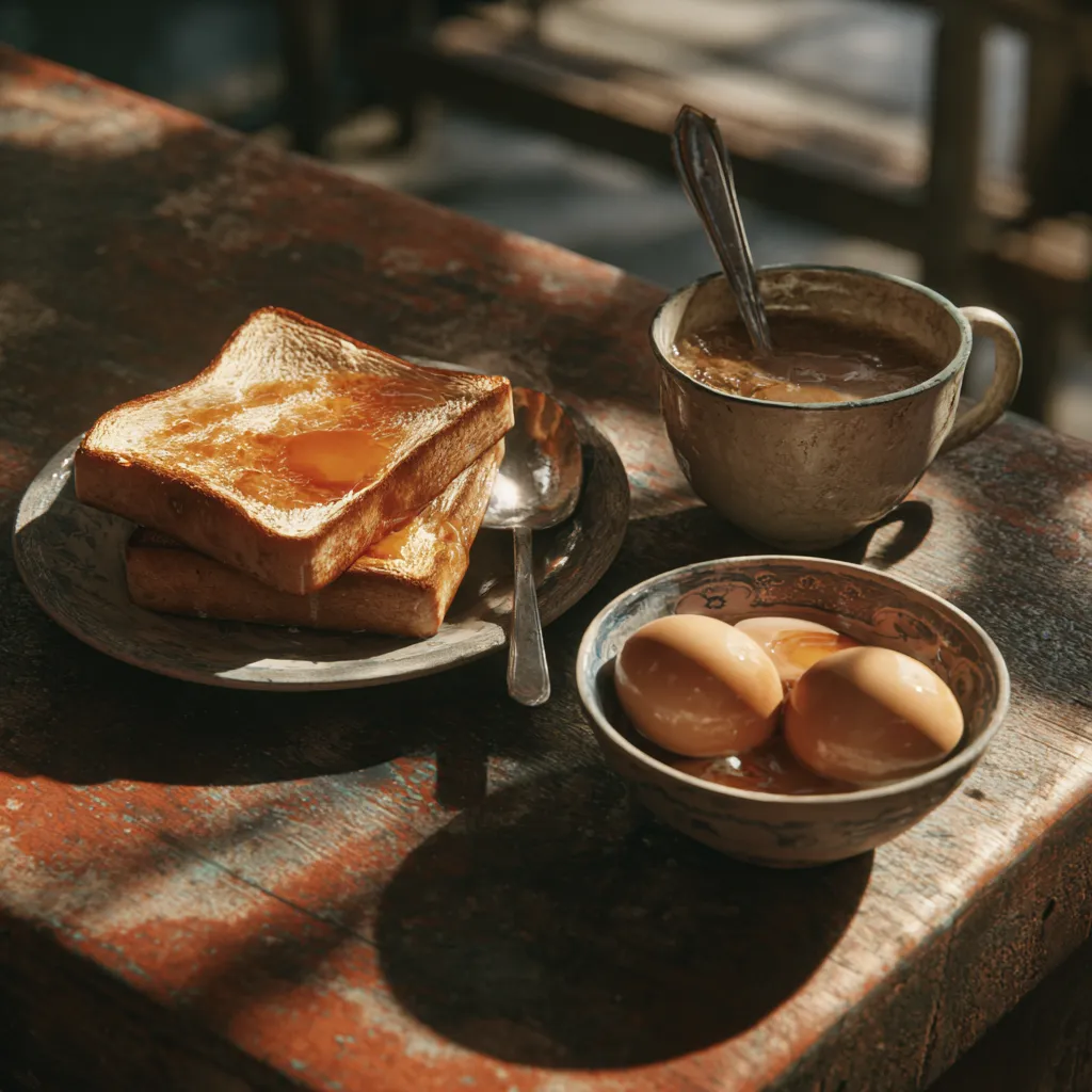 The Art of the Singaporean Breakfast: Kaya Toast and Soft Boiled Eggs