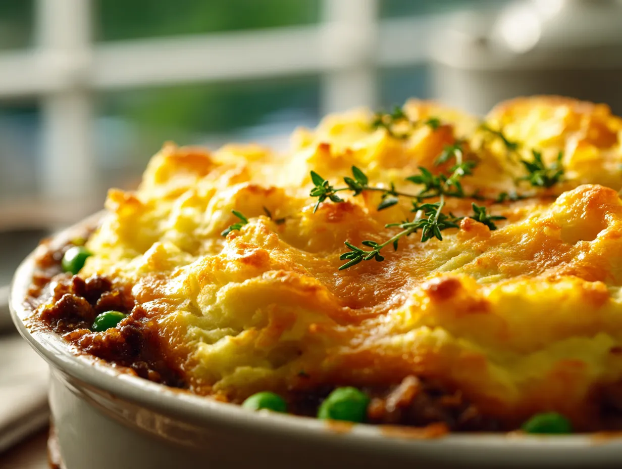 Cheesy Mashed Potato Shepherd's Pie