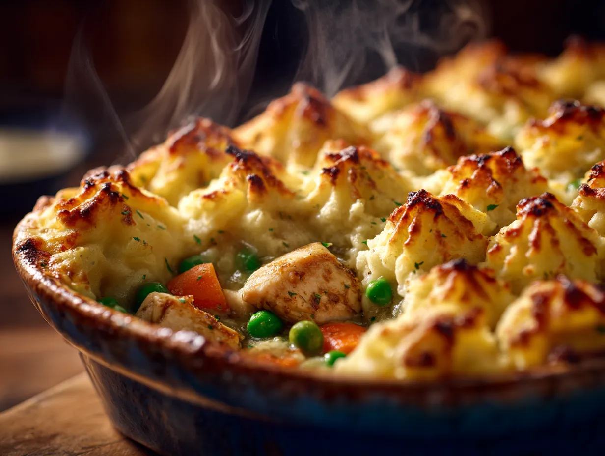 Chicken Pot Pie with Potato Topping