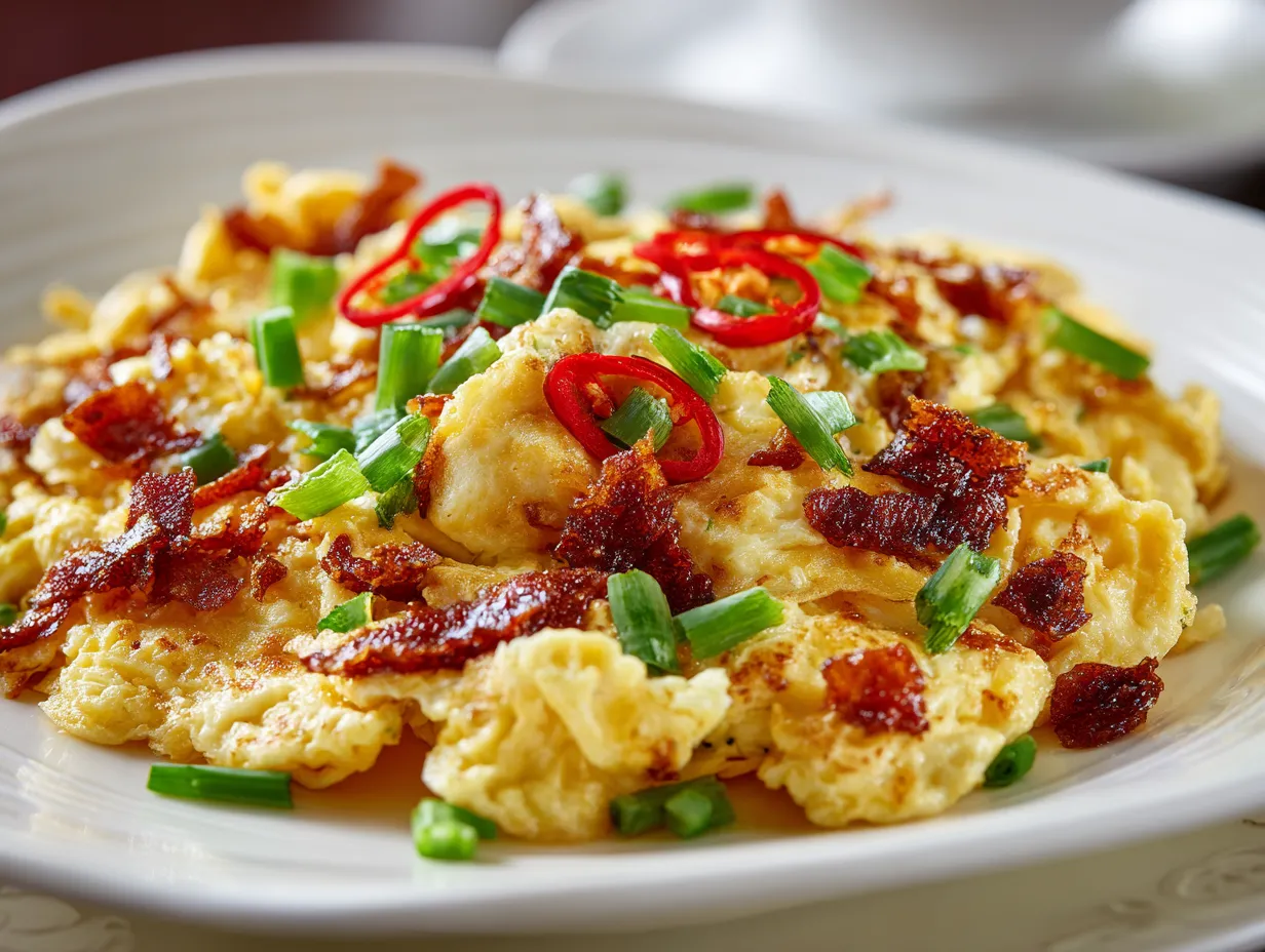 Chye Poh Egg (Preserved Radish Omelette)