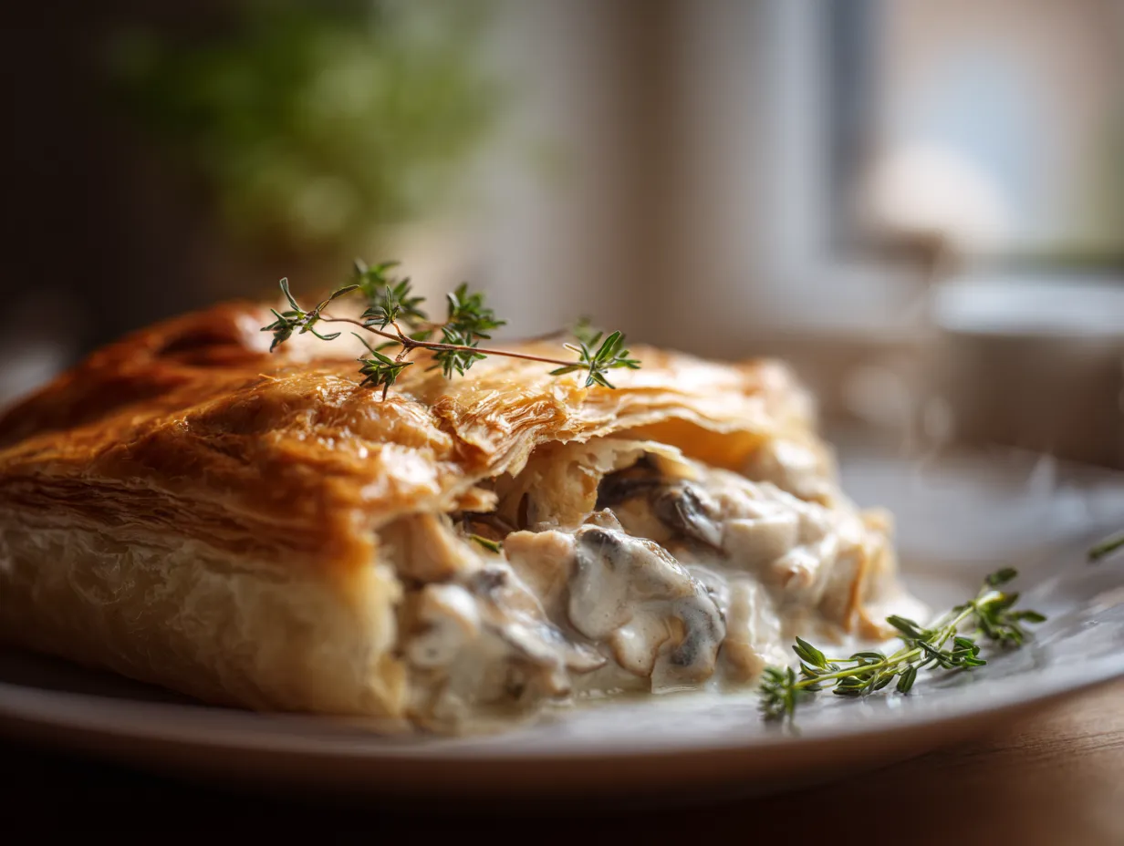 Creamy Chicken and Mushroom Pie