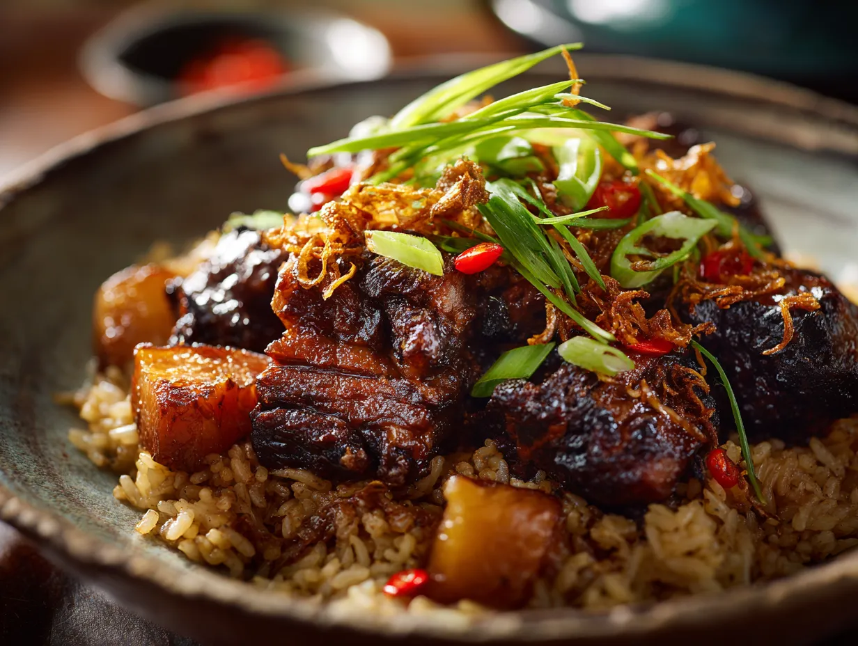 Braised Duck with Yam Rice