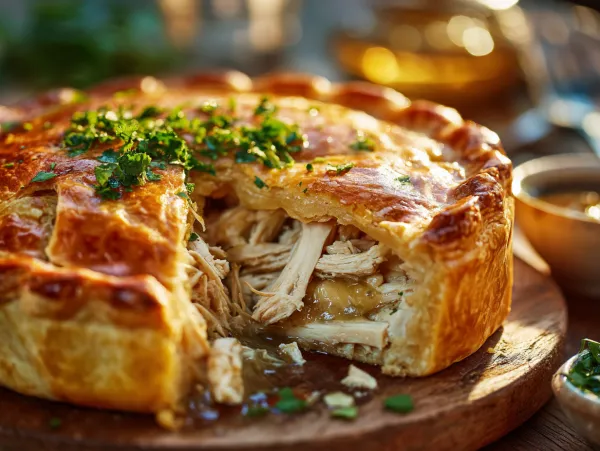 Hainanese Chicken Pie (Traditional Crust)