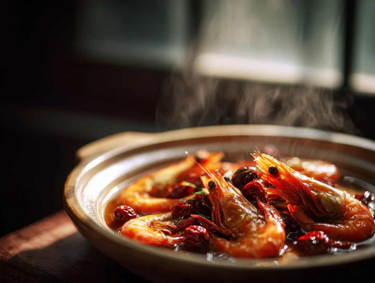 Drunken Herbal Prawns