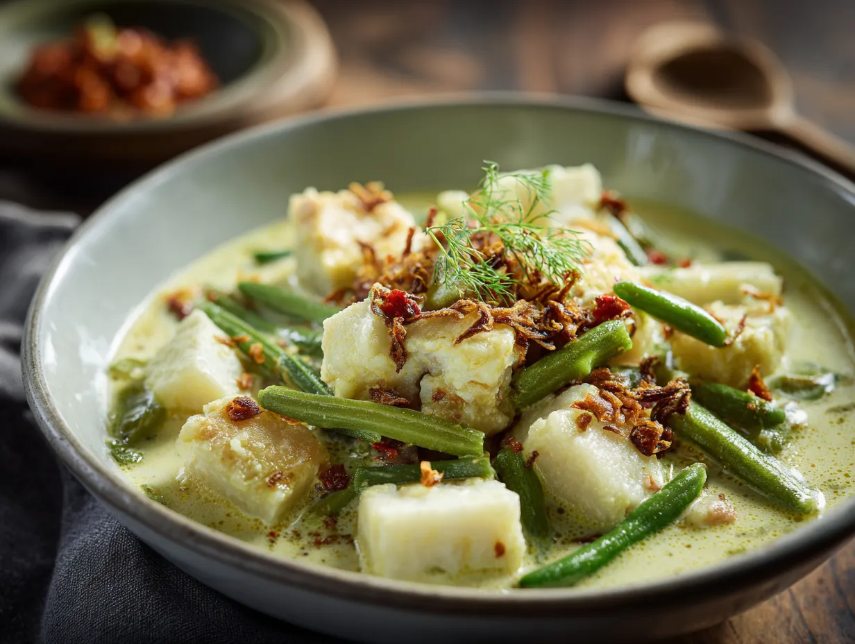 Lontong Sayur Lodeh (Vegetable Curry with Rice Cakes)