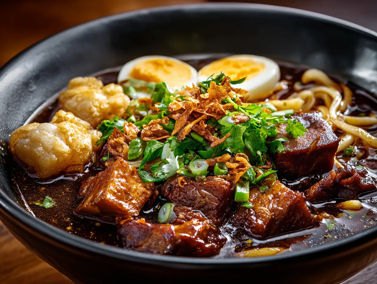 Traditional Lor Mee (Braised Flat Noodles with Vinegar)